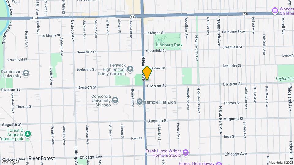 1205 N Harlem Ave Map and Location Details