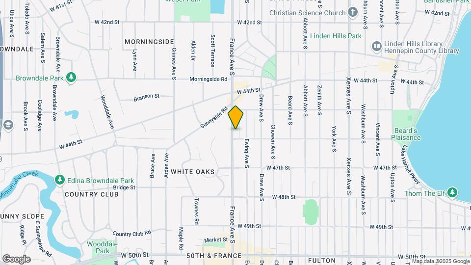4537 France Ave S Mapa y Detalles de la Ubicación