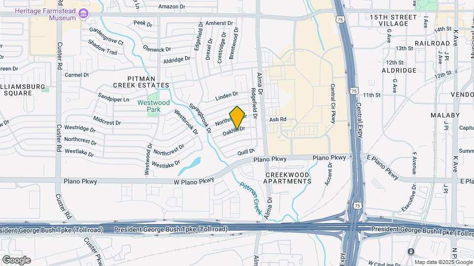 1304 Oakhill Dr Map and Location Details