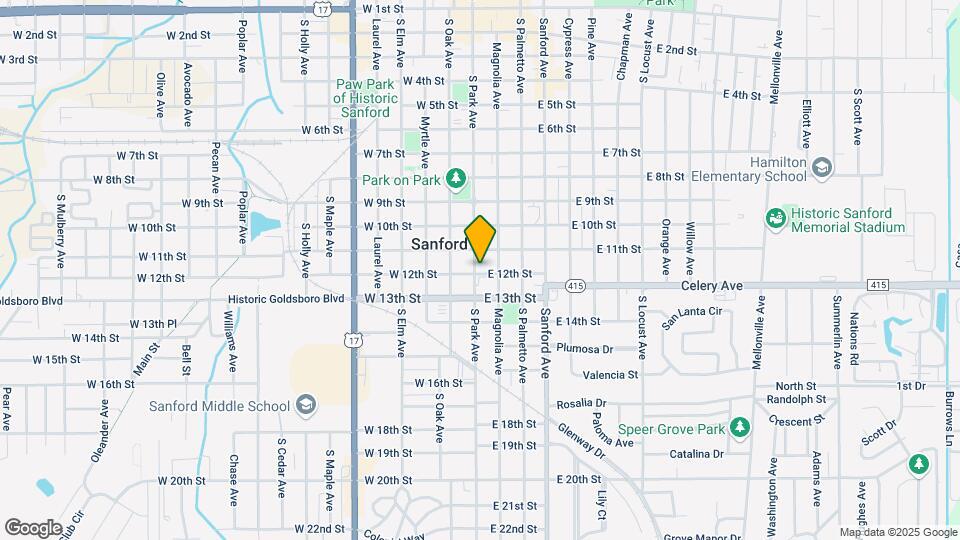 1119 S Park Ave Map and Location Details