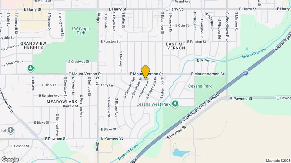 2033 S Parkwood Ln Mapa y Detalles de la Ubicación
