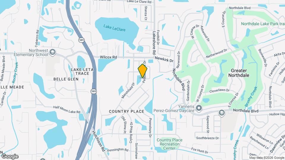 16208 Pebblebrook Dr Map and Location Details