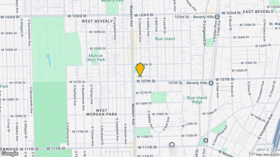 10650 S Claremont Ave Map and Location Details