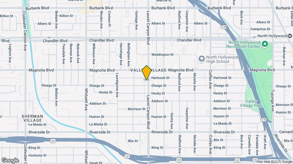 5117 Laurel Canyon Blvd Mapa y Detalles de la Ubicación