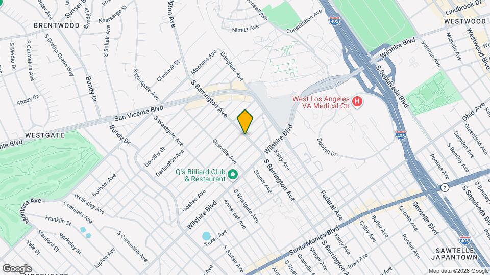 1105 S Barrington Ave, Unit 8 Mapa y Detalles de la Ubicación