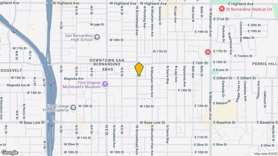 1507 N Arrowhead Ave Map and Location Details