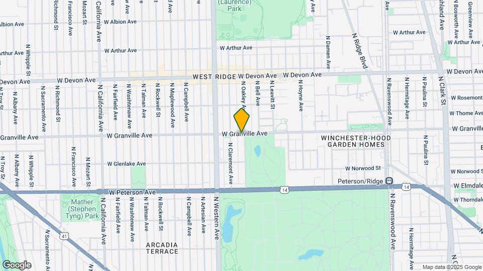 6154 N Oakley Ave Map and Location Details