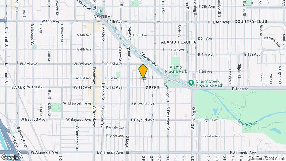 536 E 2nd Ave Map and Location Details