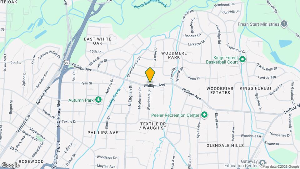 1800 Woodmere Dr Map and Location Details