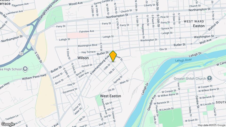 921 Ridge St Map and Location Details