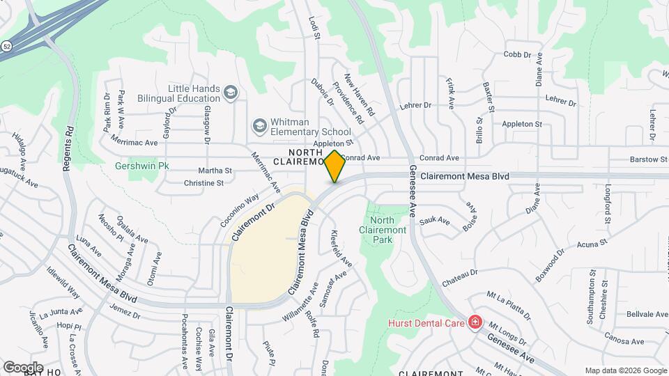 4357 Clairemont Mesa Blvd Map and Location Details