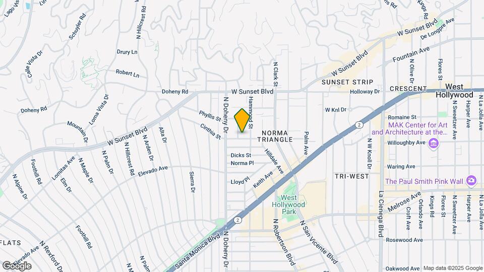9019 Cynthia St Map and Location Details