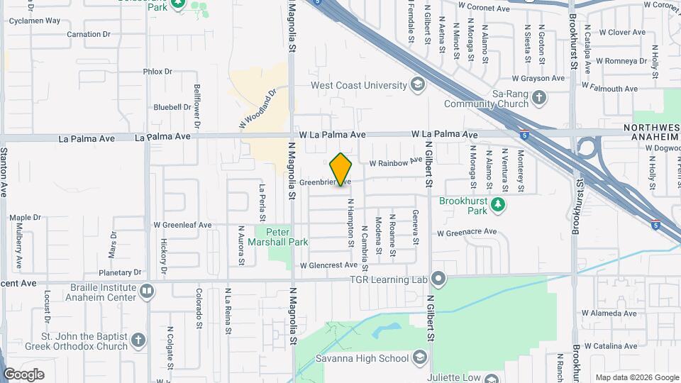 2529 W Glenhaven Ave Map and Location Details