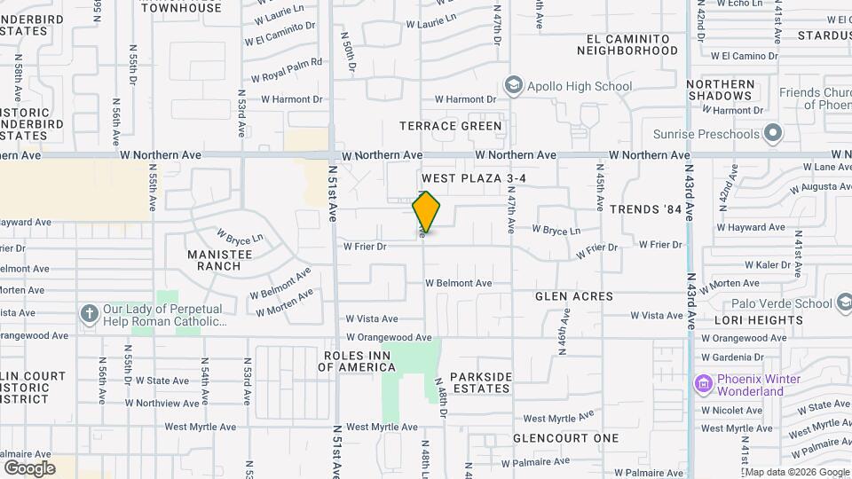 4852 W Frier Dr Mapa y Detalles de la Ubicación