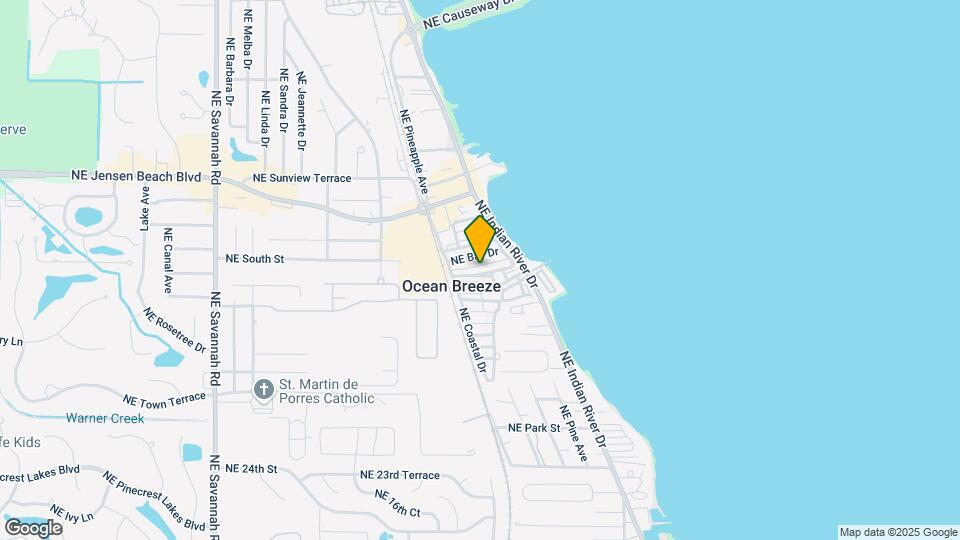 Ocean Breeze Jensen Beach MH & RV Resort Map and Location Details