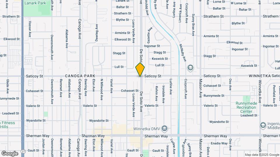 7561 De Soto Ave Map and Location Details
