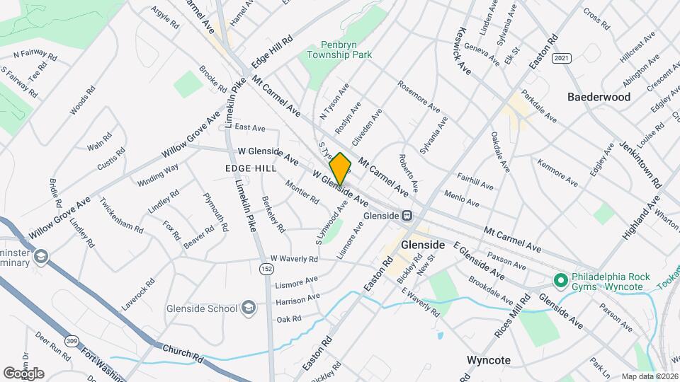 312 W Glenside Ave Map and Location Details