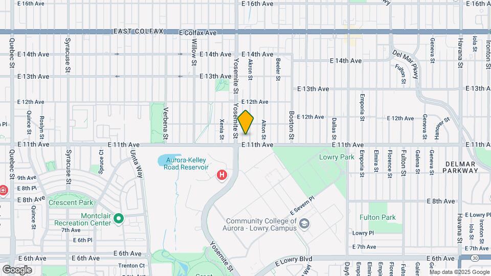 1109 Akron St Mapa y Detalles de la Ubicación