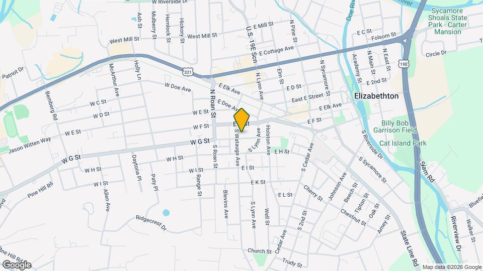 112 S Watauga Ave Mapa y Detalles de la Ubicación