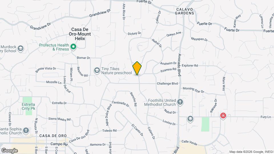 4228 Calavo Dr Mapa y Detalles de la Ubicación