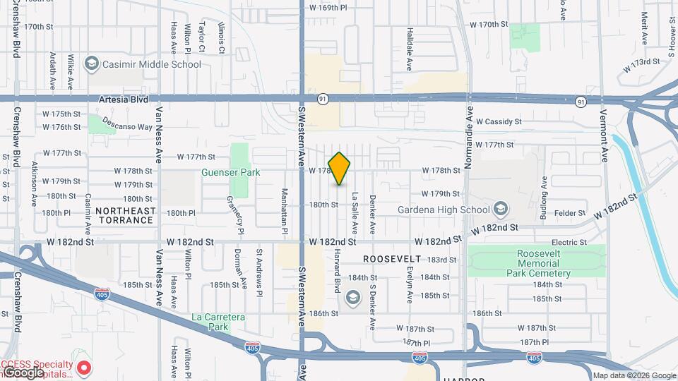 17912 Harvard Blvd, Unit 1 Map and Location Details