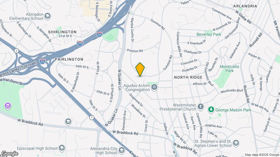 3142 Martha Custis Dr Mapa y Detalles de la Ubicación