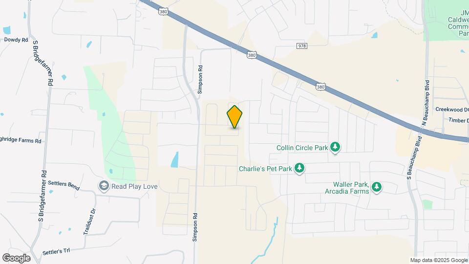 1033 Raintree Rd Map and Location Details