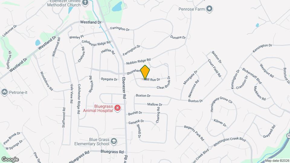 8816 Mill Run Dr Map and Location Details