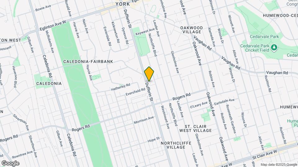 2095 Dufferin St Map and Location Details