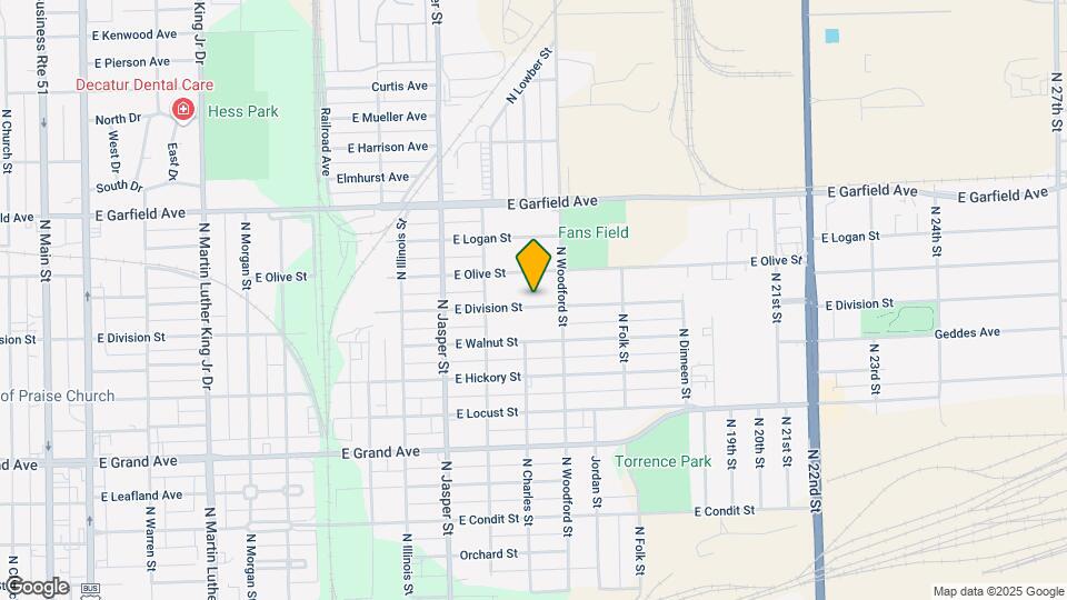 1420 E Division St Map and Location Details