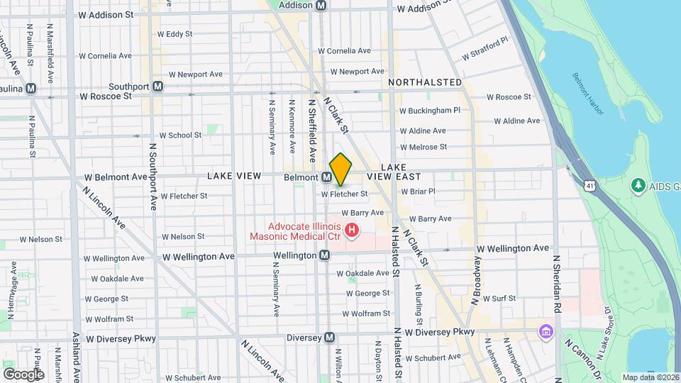 906 W Fletcher St, Unit J02P Map and Location Details