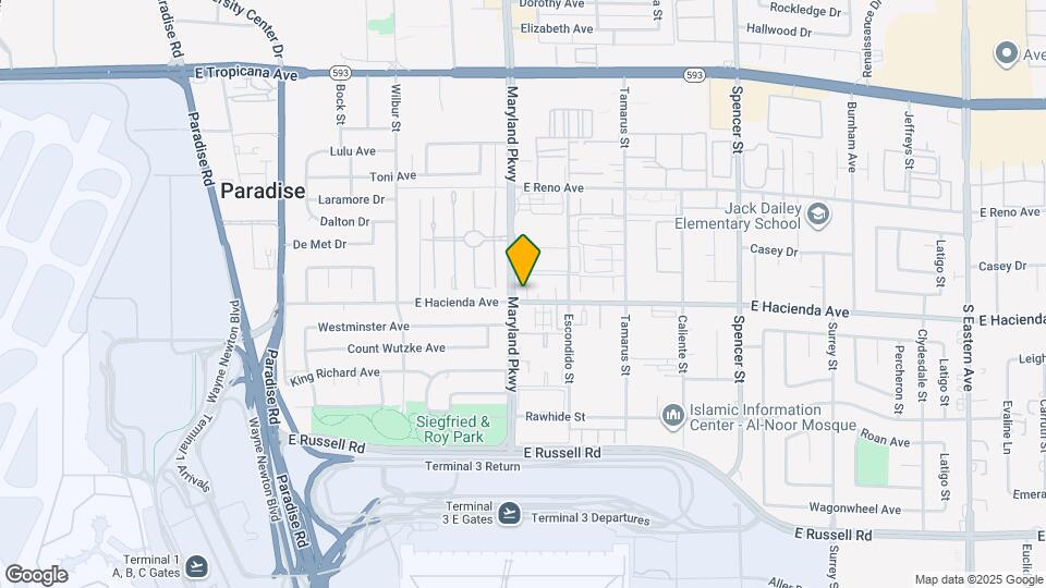 1234 E Hacienda Ave Map and Location Details