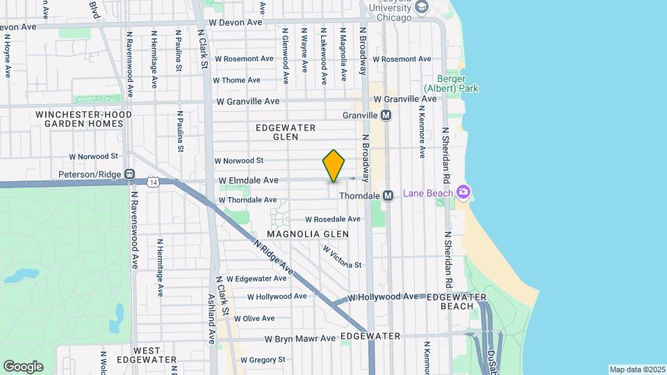 5951 N Lakewood Ave-Unit -1 Map and Location Details