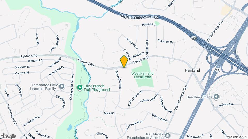 2025 Fairland Rd Map and Location Details