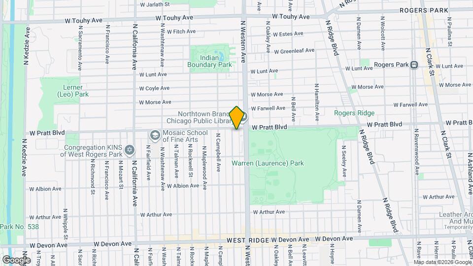 6751 N Artesian Ave Map and Location Details