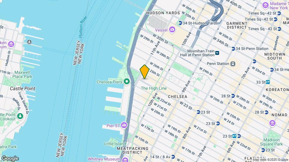 555 West 23rd Street Mapa y Detalles de la Ubicación