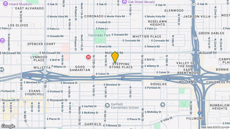 1336-1346 E Willetta St Map and Location Details