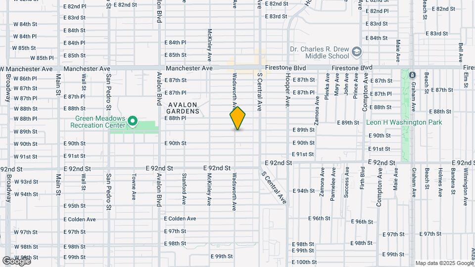 900 E 89th St Map and Location Details