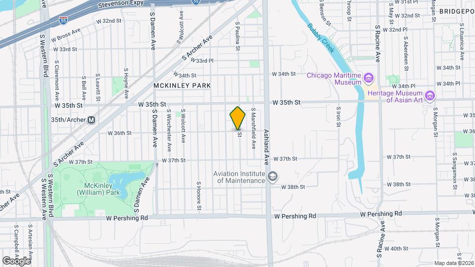 3606 S Paulina St, Unit 1 Map and Location Details