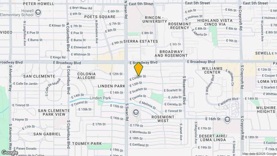 4738 E Cooper St Map and Location Details