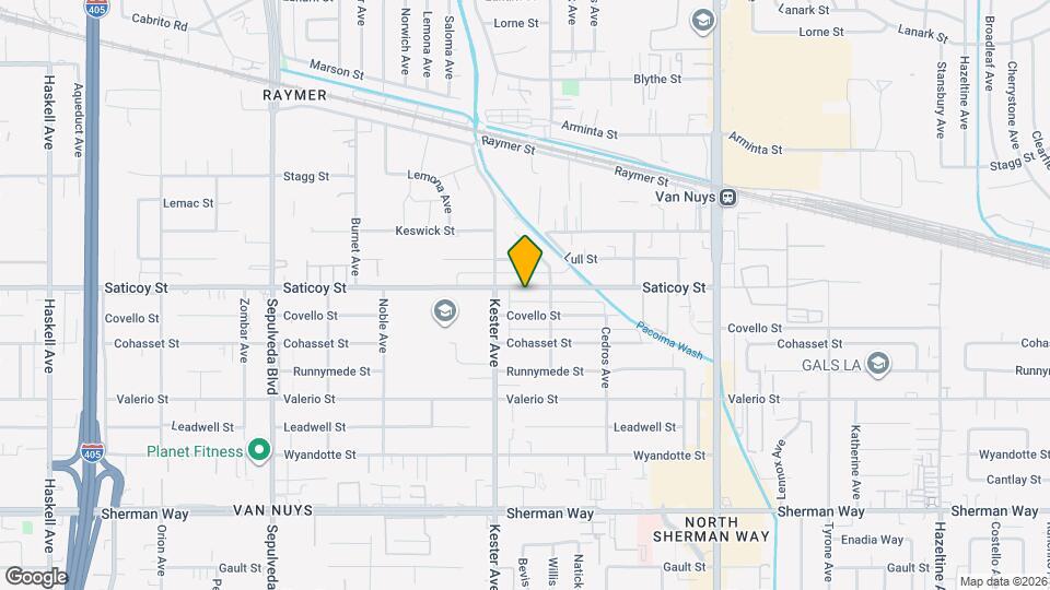 14828 Saticoy St Map and Location Details