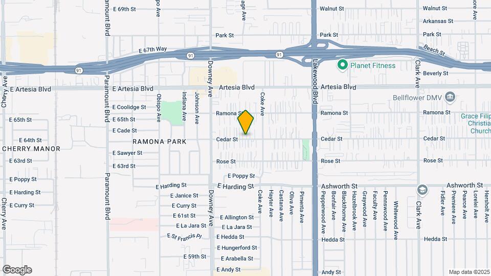 8611 Cedar St Map and Location Details