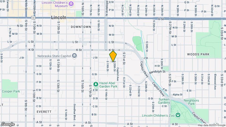 619 S 20th St Map and Location Details