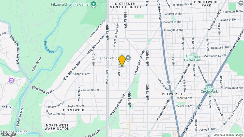 1424 Buchanan St NW, Unit 2 Map and Location Details