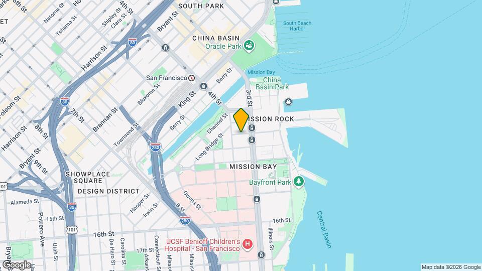 555 Mission Rock St Map and Location Details