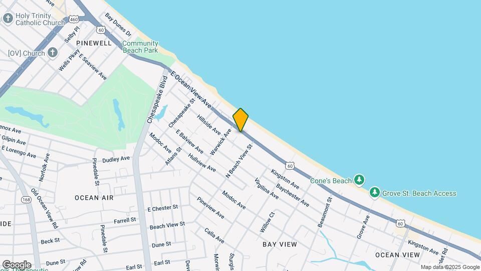 1227-1237 E Ocean View Ave Mapa y Detalles de la Ubicación