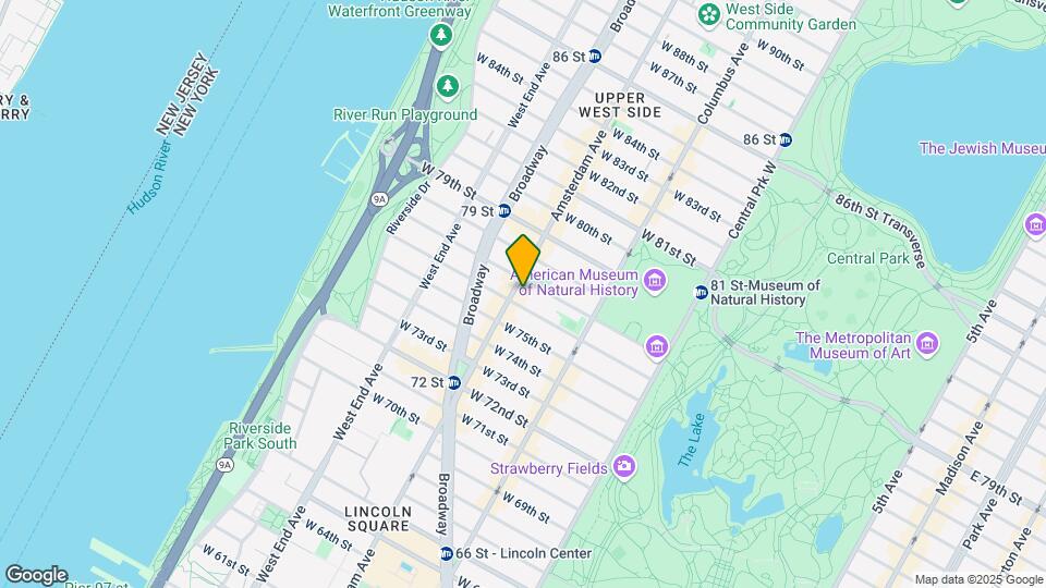 349 Amsterdam Ave Mapa y Detalles de la Ubicación