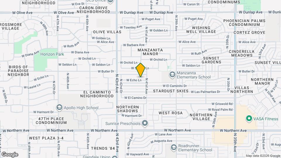 4122 W Echo Ln Mapa y Detalles de la Ubicación