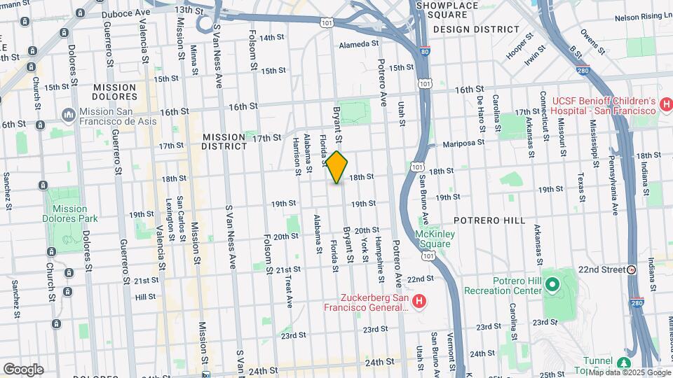 2070 Bryant St Map and Location Details