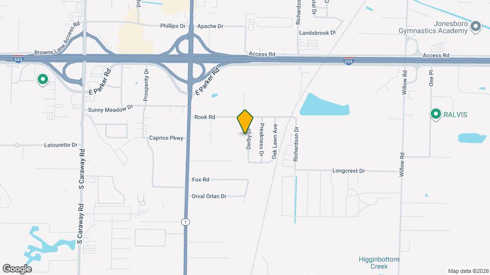 3401 Derby Dr Map and Location Details